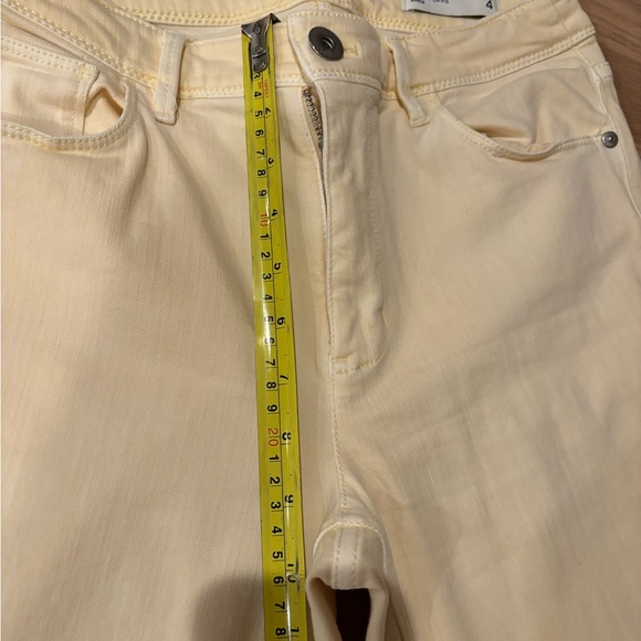 J. Jill Cropped High Waisted Yellow Jeans Size 4 - Picture 9 of 10